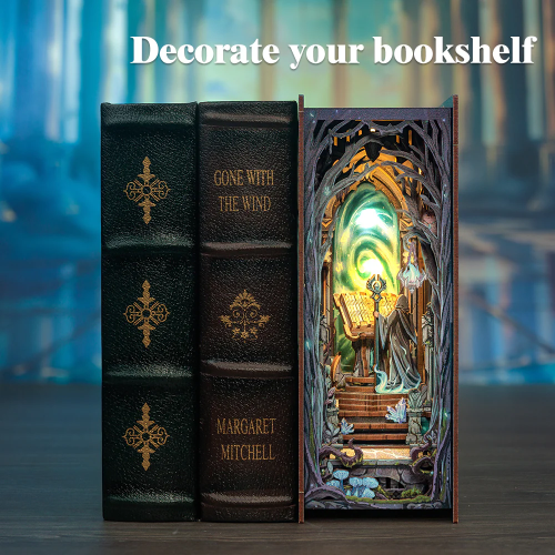 BOOK NOOK KIT - DIY - La Porte des Merveilles - 107pc + Eclairage LED - Image 3