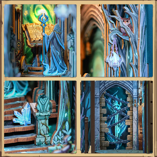 BOOK NOOK KIT - DIY - La Porte des Merveilles - 107pc + Eclairage LED - Image 4