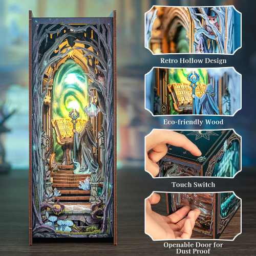 BOOK NOOK KIT - DIY - La Porte des Merveilles - 107pc + Eclairage LED - Image 5