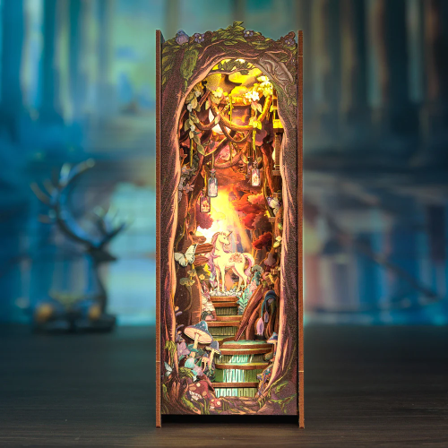 BOOK NOOK KIT - DIY - La Grâce de la Forêt - 89pc + Eclairage LED - Image 1