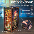 BOOK NOOK KIT - DIY - La Grâce de la Forêt - 89pc + Eclairage LED - Image 3