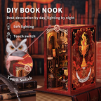 BOOK NOOK KIT - DIY - Salle Commune Flâme - 226pc + Eclairage LED - Image 3