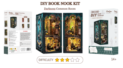 BOOK NOOK KIT - DIY - Dark Common Room - 150pc + LED Lighting
