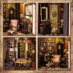 BOOK NOOK KIT - DIY - Agence du Détective Rose - 322pc + Eclairage LED - Image 5