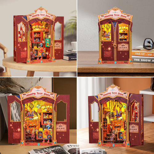 BOOK NOOK KIT - DIY - Magasin de Jouets - 107pc + Eclairage LED - Image 4