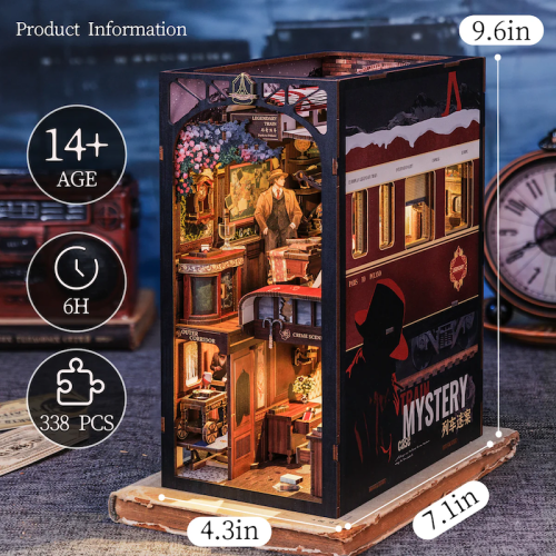 BOOK NOOK KIT - DIY - Le Train Mystère - 338pc + Eclairage LED - Image 5