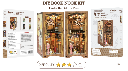 BOOK NOOK KIT - DIY - Sous l'Arbre de Sakura - 214pc + Eclairage LED - Article 2