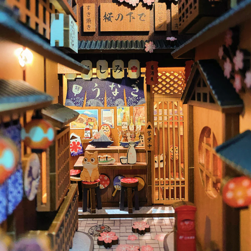 BOOK NOOK KIT - DIY - Sous l'Arbre de Sakura - 214pc + Eclairage LED - Article 6