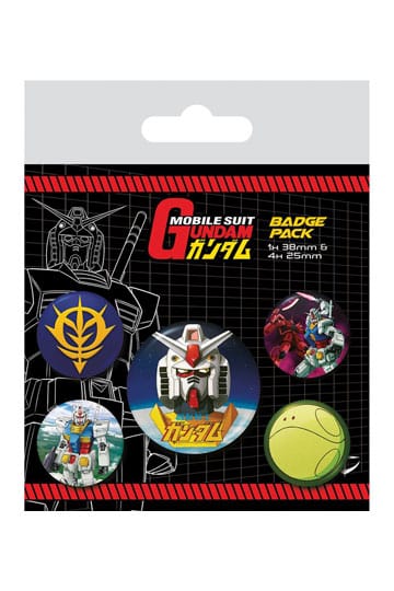 Mobile Suit Gundam pack 5 badges Intergalactic