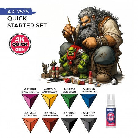 Ak Interactive Quick Gen - Quick Starter (Set 9 Refs + 1 Brush) 3