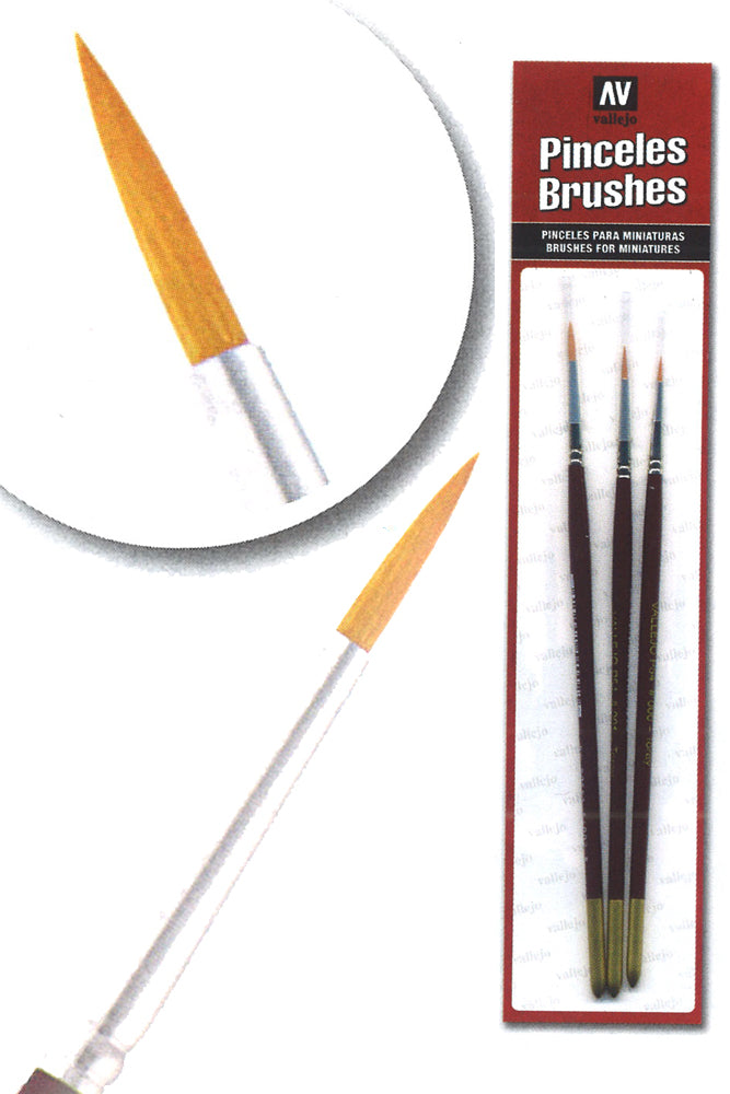 Jeu de 3 pinceaux ronds Toray Painter (Tailles au choix)