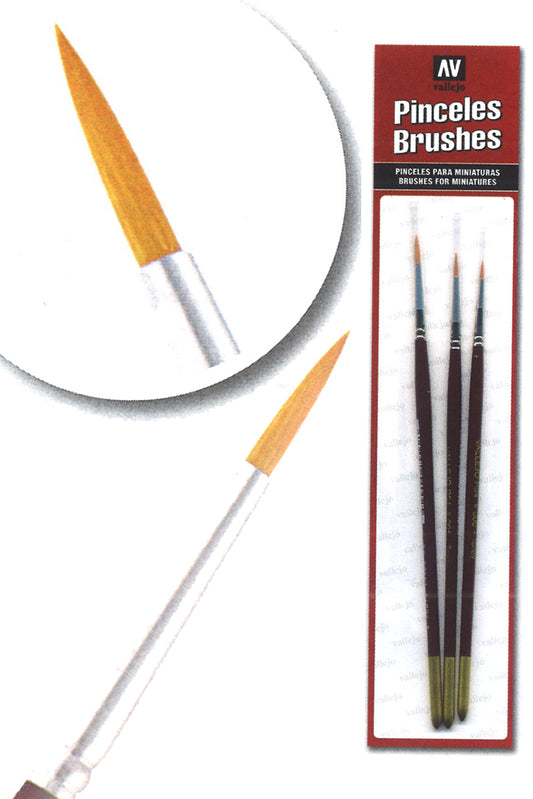 Toray Painter 3-Piece Round Brush Set (Choose Sizes) 