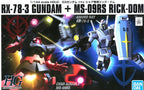 GUNDAM - HGUC 1/144 - RX-78-3 Gundam + MS-09RS  Rick Dom