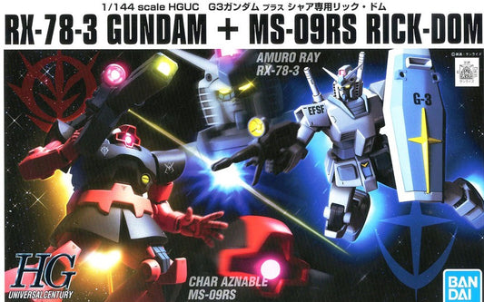 GUNDAM - HGUC 1/144 - RX-78-3 Gundam + MS-09RS  Rick Dom