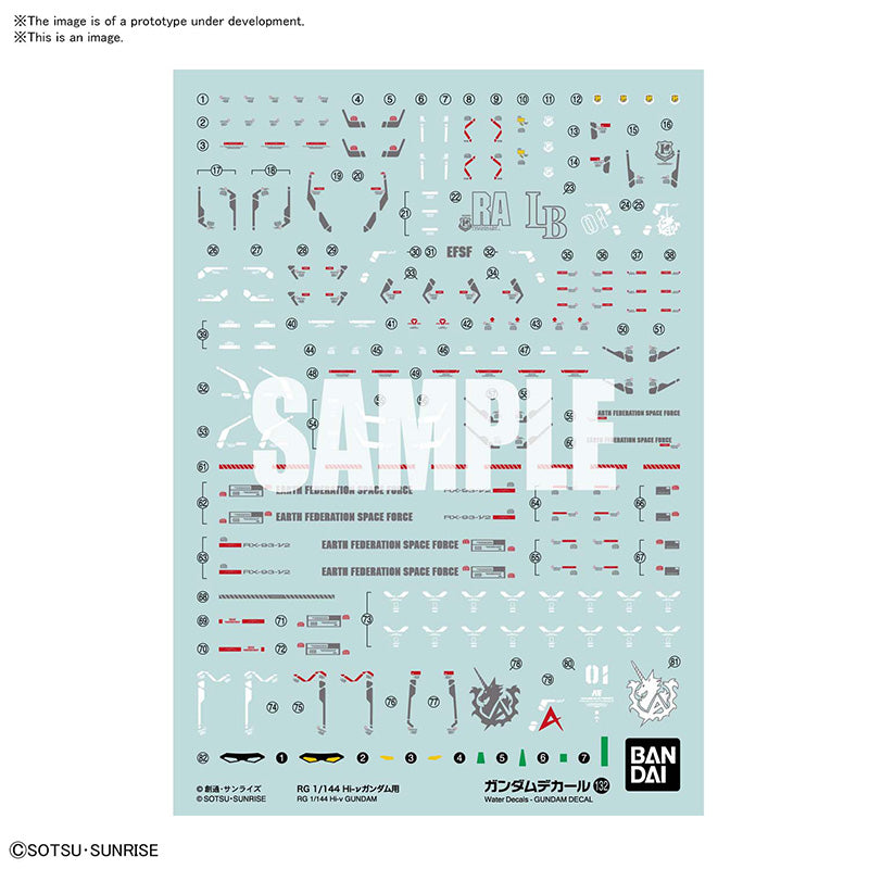 Gundam Decal 132 RG 1/144 Hi-v Gundam